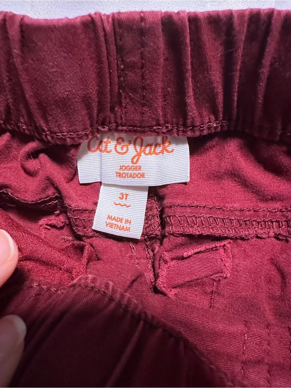 Cat & Jack Toddler Boys Burgundy Jogger Pants – Size 3T